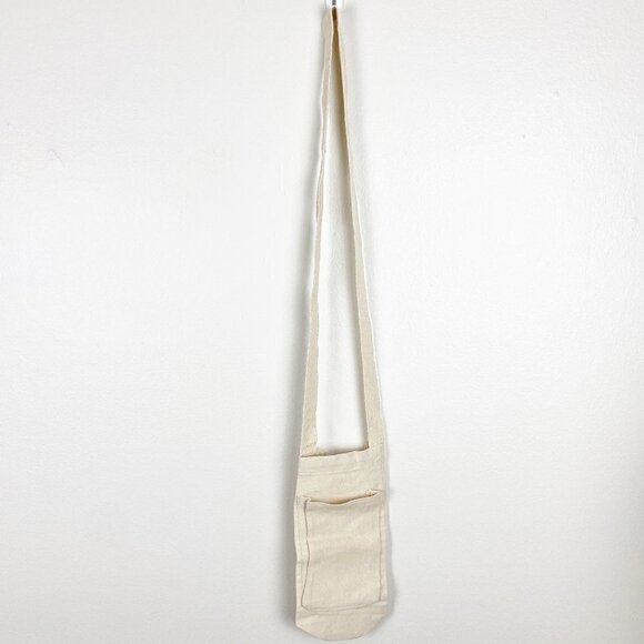 CREATIVE CO-OP | Canvas Water Bottle Phone Wallet Crossbody Holder Carryall Bag - Picture 7 of 10